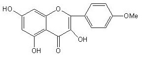 山奈素；3,5,7-三羟基-4’-甲氧基黄酮；山奈酚-4’-O-甲醚